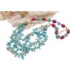 Handmade Collana Multifilo Amazzonite Giada Fucsia Perle e Argento | Collana artigianale