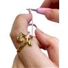Kanika Jewelry Trove Purr-fectly Crafted Sterling Silver Cat Crochet Ring for Knitting Enthusiasts (Brass)