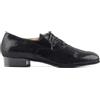 PAOUL - Pivot | Scarpe da Ballo Uomo, 6612_30C Tacco 3 cm, Camoscio Stampato Lucertola Nero, per Tango Argentino, Ballo da Sala, Liscio, Salsa, Bachata (42.5)