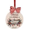 Faltec Pallina di Natale Personalizzabile per Nonni, Decorazione Natalizia in Legno con Nomi, Addobbo Albero Fatto a Mano, Interno (Il Primo Ntalae da Nonni di)