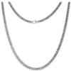 Lunara Atelier Collana in titanio, catena a maglia grumetta 4,0 mm, 100% TITANIO puro, per pelli sensibili,ipoallergenica, semplice e intramontabile da indossare tutti i giorni (30'' ~ 76 cm)