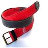 Artefizio Artifizio, "Kite Belt", Cintura H 4 Cm, in Vela da Kite e Fettuccia in Nylon, Fibbia Ferro Ottonato; Prodotto Upcycling Artigianale Made in Italy (S (ITA 44/46 - UK 30/32), Red)