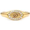 Elegant Jewel Box - Takis Pavlopoulos & Elegant jewel box Women Oval diamond signet ring in solid Gold, Personalized oval chevalier, RN300