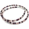 Generico Collana con Granato Rosso e Quarzo Rosa, Girocollo in Argento 925, Gioielli Minimalisti, Pietre Naturali, Regalo per Donne, Made in Italy