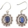 Handmade Orecchini in labradorite boema fatti a mano, orecchini in argento sterling 925 con pietre preziose naturali sfaccettate