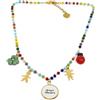 Handmade Collana Acciaio Dorato e Cristallini con Ciondolo Grazie Maestra | Idea Regalo Maestre, Ciondolo Frase Fatto a Mano con Resina Colata, Charms Fatti a Mano, Charms in Acciaio