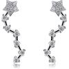 Meissa Orecchini a stella in argento sterling Orecchini a polsino con diamanti a zirconia cubica Orecchini a perno ipoallergenici per donne