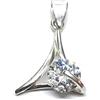 Empress Jewelry Ciondolo in vero argento sterling massiccio marchiato 925 con 8mm cubic zirconia