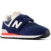 New Balance Scarpa Kids Lifestyle NB Navy Leather/Textile VPN - NB Navy 33