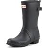 Hunter Original Back Adjustable Short Rain Boots, Stivali in Gomma Donna, Nero, 40 EU