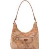Alviero Martini 1A Classe Alviero Martini Borsa Sottospalla Soft Petals, Stampa Geo Tobacco, 32x32x13 cm, Chiusura con Cerniera, Tasca Frontale