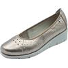 Valleverde VS10204 Nappa Bronzo Ballerine con Zeppa per Donna in Pelle Traforata (Taglia 36)