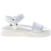 VOILE BLANCHE Donna Sandalo Lisa 04 in Pelle Bianco con Fascia Tecnica e Strappo Color Bianco Size 37