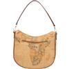 Alviero Martini 1A Classe Borsa a Tracolla Donna, Geo Classic/Geo Black, Tessuto Resistente all'Acqua, Media, Tracolla Regolabile, 31x25x20 cm, Tasca Interna con Zip