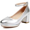 Asterisco Décolleté con Tacco Largo da Donna con Plateau Vestito Tacco Medio Scarpe-240086 Oro Numero 35 EU
