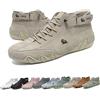 Overhil1s Stivali alti in pelle fatti a mano italiani, scarpe Beck Outdoor impermeabili leggeri antiscivolo Comfort unisex for escursionismo campeggio e guida Stivali Chukka alti for tutte le stagioni Scarpe