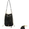 Gianni CHIARINI Borsa a secchiello Donna in paglia crochet nera