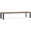Bizzotto Tavolo Da Esterno In Alluminio Piano In Teak Allungabile 110x253/384 Cm Cameron Antracite Bizzotto