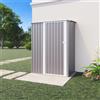 Parama Casetta da giardino in acciaio zincato grigio 1,51x1,03xh1,96 m - 48kg- 1,55 metri quadri