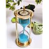 Fatto a mano Orologio in ottone con timer a clessidra e vetroresina decorazione antica 4 p...