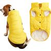 FANSU Invernale Vestiti per Cani, Antivento Giubbotto Cane, Vestito Cane Caldo e Morbido, Giacca Cozy Foderato in Pile Antivento Inverno per Cani Gatto (3XL,Giallo)