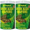 Tropical Confezione doppia 2 x 1000 ml Green Algae Wafers Welschips Pleco compresse per cibo