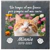 Umitive Targa Commemorativa per Gatti con Foto - Pietra Tombale Personalizzata, Regalo di Condoglianze per la Perdita del Tuo Animale, Decorazione da Giardino (Style A)