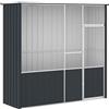 vidaXL Gabbia per Uccelli Antracite 215x78x200 cm in Acciaio Zincato