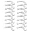 Toyvian Set 20 Clip di Fissaggio per Gabbia Connettori a Fibbia in Plastica Bianca 6,8x1,5 Cm per Gabbie Piccoli Animali Criceti Conigli Accessori per Recinti e Habitat