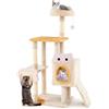 COSTWAY Albero per Gatti da Interno Alto 125 cm a Più Livelli con Cuscino