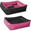 BedDog® 2in1 Max Quattro Nero/Rosa L, 80x65 cm, Letto per Cane M Fino a XXXL, 9 Colori, Cuscino, Divano, Cestino per Cane
