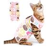 PAIDEFUL Tuta da Recupero per Gatti Recovery Suit Body Post-Operatori per Cani Coni alternativi Vestiti Gatto per Pulizia della Pelle Ferite Impedire Cura Leccata Dopo l'uso Chirurgico Malattie L