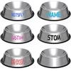 OXYEFEI Ciotole per Cani in Acciaio Inox con Personalizzata Nome, Giotole per Cani con Base in Gomma Antiscivolo, Ciotola per Acqua e Cibo, Ciotole per Gatt in Metallo Animali (11 X 15 X 4cm)