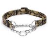 haoyueer Collare per cani Martingale - Catena in acciaio inossidabile, collare di addestramento anti-trazione con design floreale per cani di taglia grande, media e piccola (Oro, S)