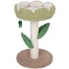 TIAKI Nature - Tiragraffi Blossom | Albero tiragraffi per gatti | design unico con letto rimovibile | tronco tiragraffi in iuta | Altezza: 60 cm (verde chiaro)