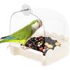 Generic Vasca Uccelli Piccola Gabbia - Vaschetta Antischizzi Casa Pappagallini Esterni, Vasca Animali Decorazione Interna | Bagno con Coperchio Trasparente per Gabbie in Ferro Interne Esterne