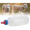 Pssopp Bottiglia per il latte di agnello da 1 litri, biberon per latte di capra, tazze di alimentazione per capre orizzontali Alimentatore per latte per allattamento Apparato di alimentazione per mucche