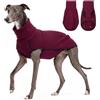 MOKATES Abbigliamento per cani di taglia grande Maglietta a collo alto per Greyhound Gilet in pile elasticizzato per cani Whip Hound Maglia a pullover per animali domestici per cani di taglia piccola