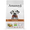 Amanova Cibo Secco Super Premium per Cuccioli di Taglia Media o Grande Gusto Pollo - 100% Naturale, ipoallergenico e monoproteico - Low Grain - Cruelty Free - Formato da 2 kg