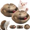 LLELEMAMO Kitty Kurlz, Kitty Kurlz Cats Toy, Magic Organ Cat Scratcher Board, Foldable Cat Accordion Toy with Bell Balls And Track Adventure for Indoor, Interactive Mental Physical Exercise (2pcs)
