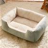 XXIUDEE Letto per cani medio, divano letto ortopedico per cani, cuscino anti-ansia per animali domestici, casa per cani quadrata morbida e calda con fondo antiscivolo per gatti e cuccioli (60 * 45