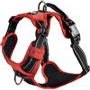 Bobby Rando Walk - Pettorina per cani Taglia S, in Nylon Riflettente, Fibbie Regolabili a Chiusura Sicura, Facile da Indossare, Rosso Girocollo 32-48 cm, Giropetto 40-52 cm