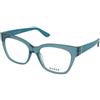 Guess GU50233 087 | Occhiali da Vista Graduati | Prova Online | Plastica | Cat Eye | Blu, Trasparente | Adrialenti
