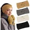PROPOG Fascia Capelli Donna Invernale, Fasce per Capelli Fascia Invernale Accessori Capelli Tenere Caldo Copri Orecchie Maglia Fascia Paraorecchie