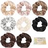 Kavya Scrunchies Elastici Capelli Donna Multicolor Scrunchies per Capelli Seta Elastici Per Capelli Bambina Regali per Donne e Ragazze（8 Pcs）