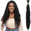 Aomig Estensione Coda di Cavallo, 2pz Ondulati Coda Cavallo Extension Posticci, Lunga Coda di Cavallo Extension, Ponytail Extensions Per Donna, Lunga Estensione Capelli Sintetici per Donna Ragazze