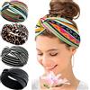 Kavya Fasce Per Capelli Donna, 4 Pezzi Fascia Per Capelli Donna Cotone Boho Annodato Fasce Per La Testa, Senza Scivolare Fascie Capelli Donne Per Sport, Lavoro, Uso Quotidiano(A)