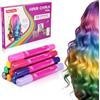 BUTBU Gessetti Per Capelli, 10 Colori Colore Capell Temporaneo, Lavabile Lacca Colorata per Capelli, per Capelli per Adulti Bambino, Feste, Carnevale, Halloween, Natale e Cosplay DIY