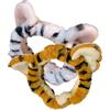 LIFKICH 2 Pezzi Fascia Elastica Peluche Orecchie Tigre Fascia per Lavaggio Viso e Trucco Elasticizzata per Ragazze Design Morbido e Regolabile per Cura Pelle e Cosplay
