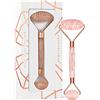 CRYSTALLOVE Rullo per il viso - Rullo massaggiatore anti-età - massaggiatore per il viso con quarzo rosa - massaggio del viso - Rullo - strumento per il massaggio